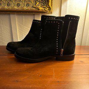 Frye Womens Natalie Stud Double Zip Boot Black Size 8.5